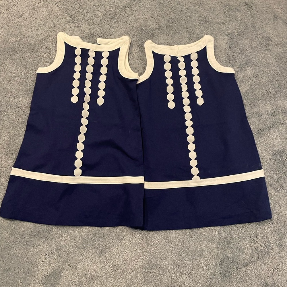 TWO blue and white size kids 10 dresses